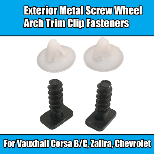 10x Clips for Vauxhall Corsa Exterior Metal Screw Wheel Arch Trim Clip Fasteners