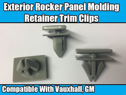 10x Clips for Vauxhall Exterior Rocker Molding Retainer Trim Plastic 25693852