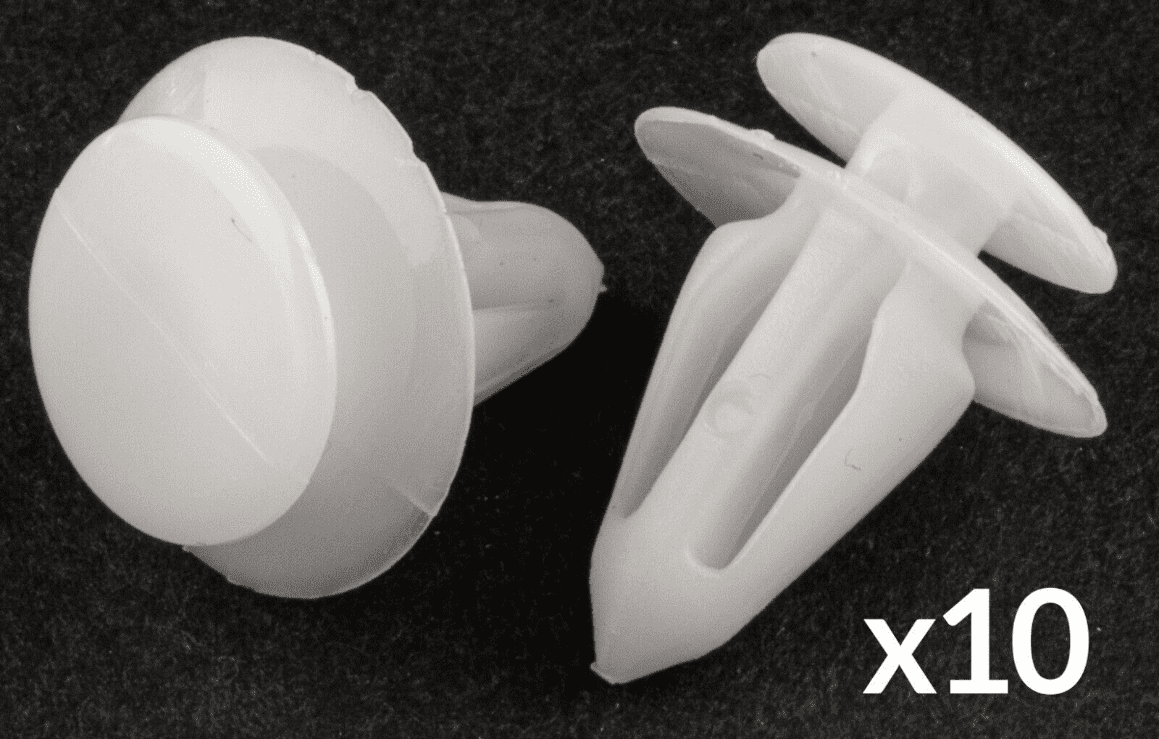 10x Clips for Vauxhall Interior Door Card Panel Cover Trim White Plastic