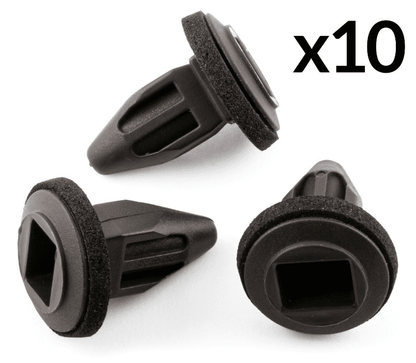 10x Clips for Vauxhall Opel Bumper Trim Locking Nut Screw Grommets Black Plastic