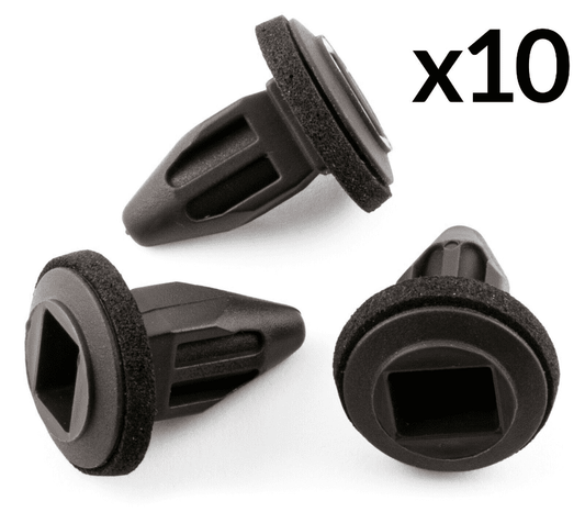 10x Clips for Vauxhall Opel Bumper Trim Locking Nut Screw Grommets Black Plastic
