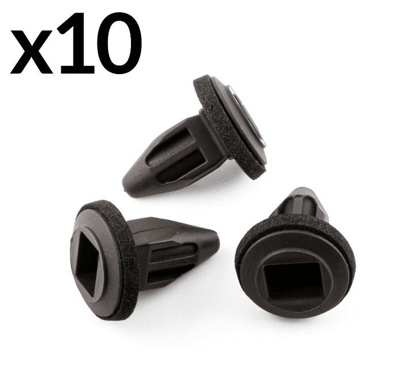10x Clips for Vauxhall Opel Bumper Trim Locking Nut Screw Grommets Black Plastic