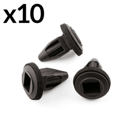 10x Clips for Vauxhall Opel Bumper Trim Locking Nut Screw Grommets Black Plastic