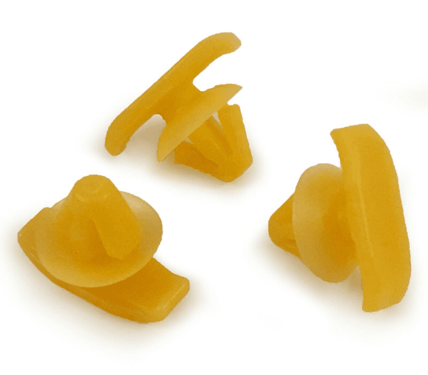 10x Clips for Volkswagen Rubber Weatherstrip Door Seal Fastener Yellow Plastic