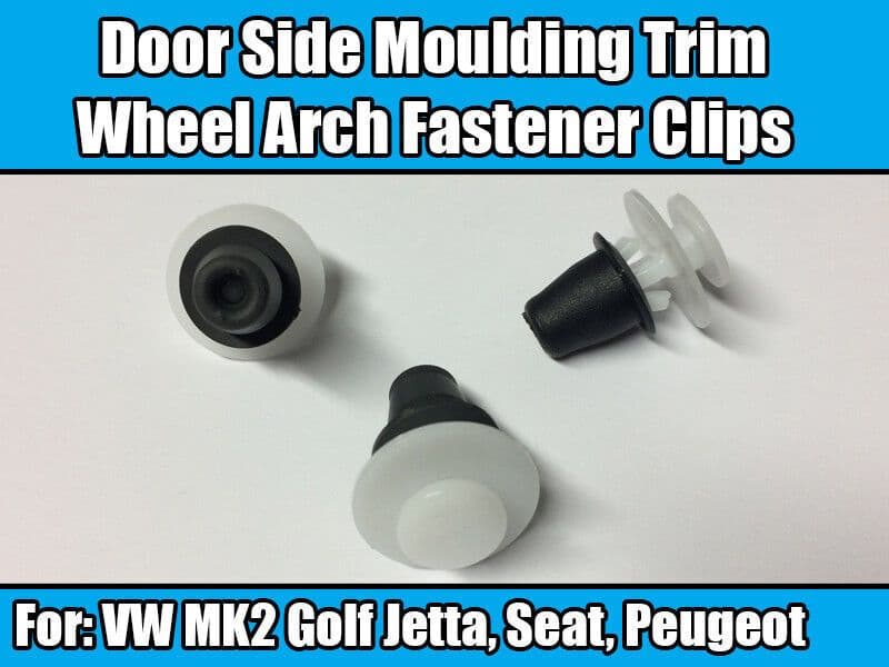 10x Clips for VW 2 Golf Jetta Seat Peugeot Door Side Moulding Trim Wheel Arch