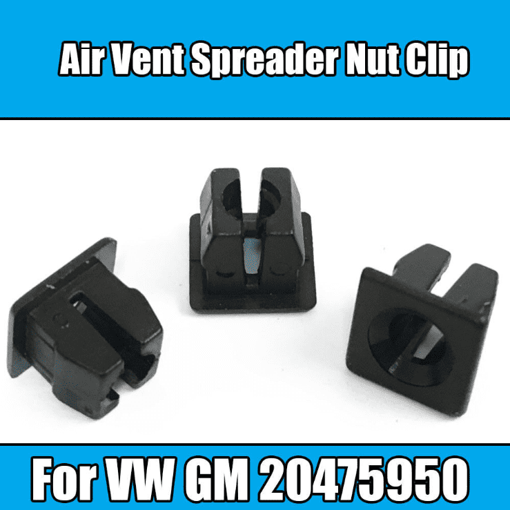 10x Clips for VW Air Vent Spreader Nut Clip Black Plastic GM 20475950