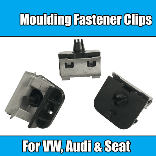 10x Clips for VW Audi Seat Romix Moulding Fastener Clips Black Plastic Aluminium