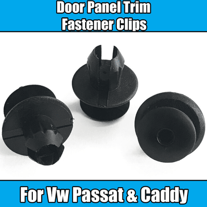 10x Clips for VW Caddy Trim Panel Lining Fixings Fastener Black Plastic