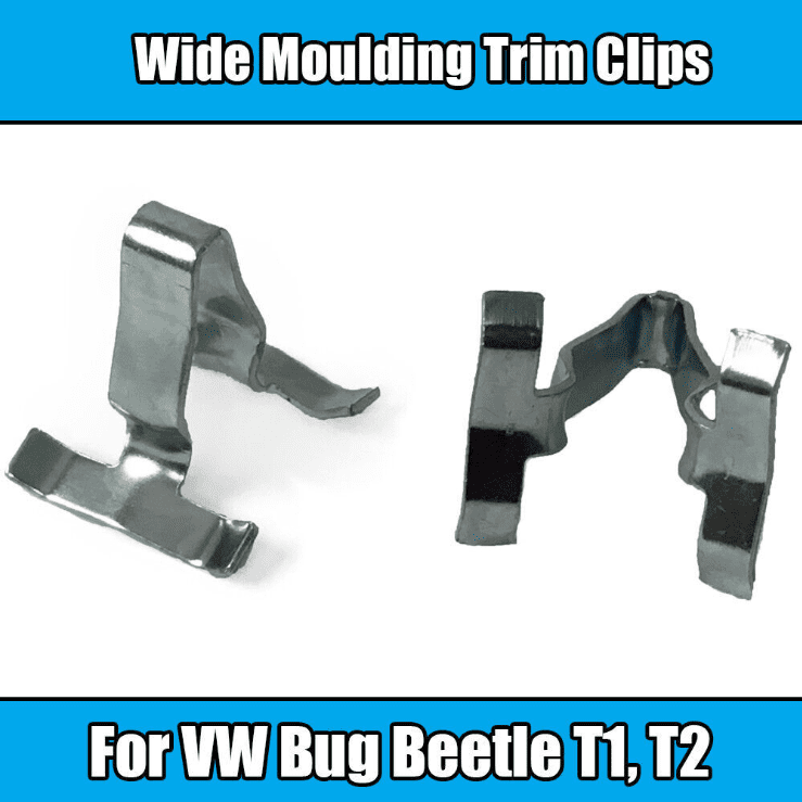 10x Clips for VW Deluxe Body Metal Wide Trim Clip T1 T3 Bug Beetle