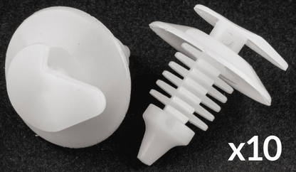 10x Clips for VW Door Card Trim Panel Lining Board Cover Fastener White Plastic