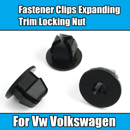 10x Clips for VW & GM Expanding Locking Nut Rear Light Screw No8 Black Plastic