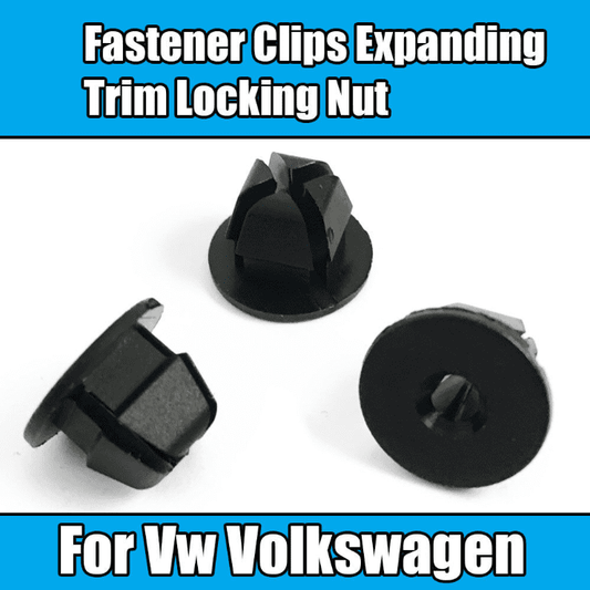 10x Clips for VW & GM Expanding Locking Nut Rear Light Screw No8 Black Plastic
