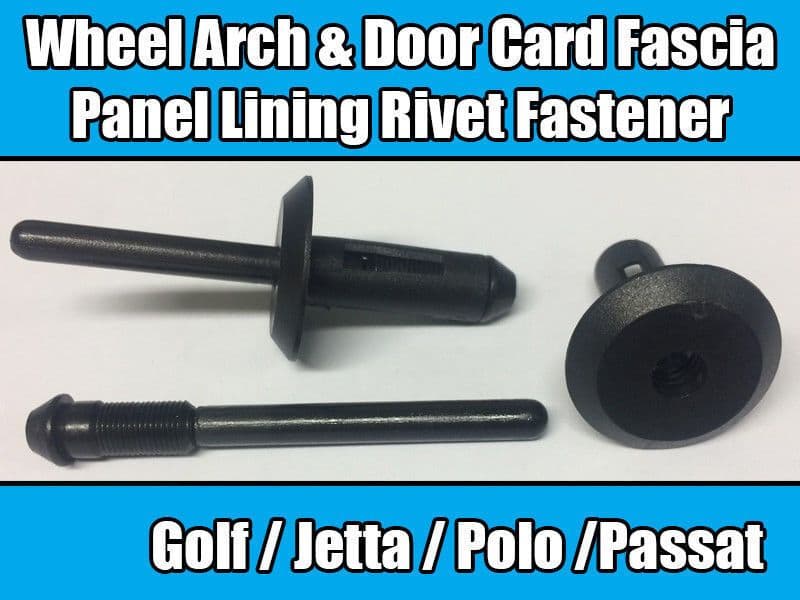 10x Clips for VW GM Wheel Arch Door Card Panel Lining Rivet Fastener Black