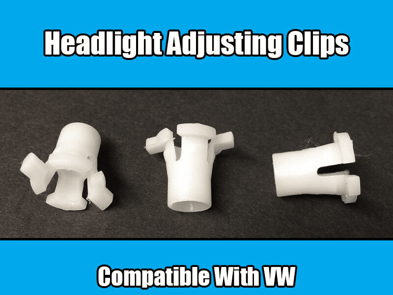10x Clips for VW Golf Mk2 & Jetta Headlamp Headlight Adjusting Screw