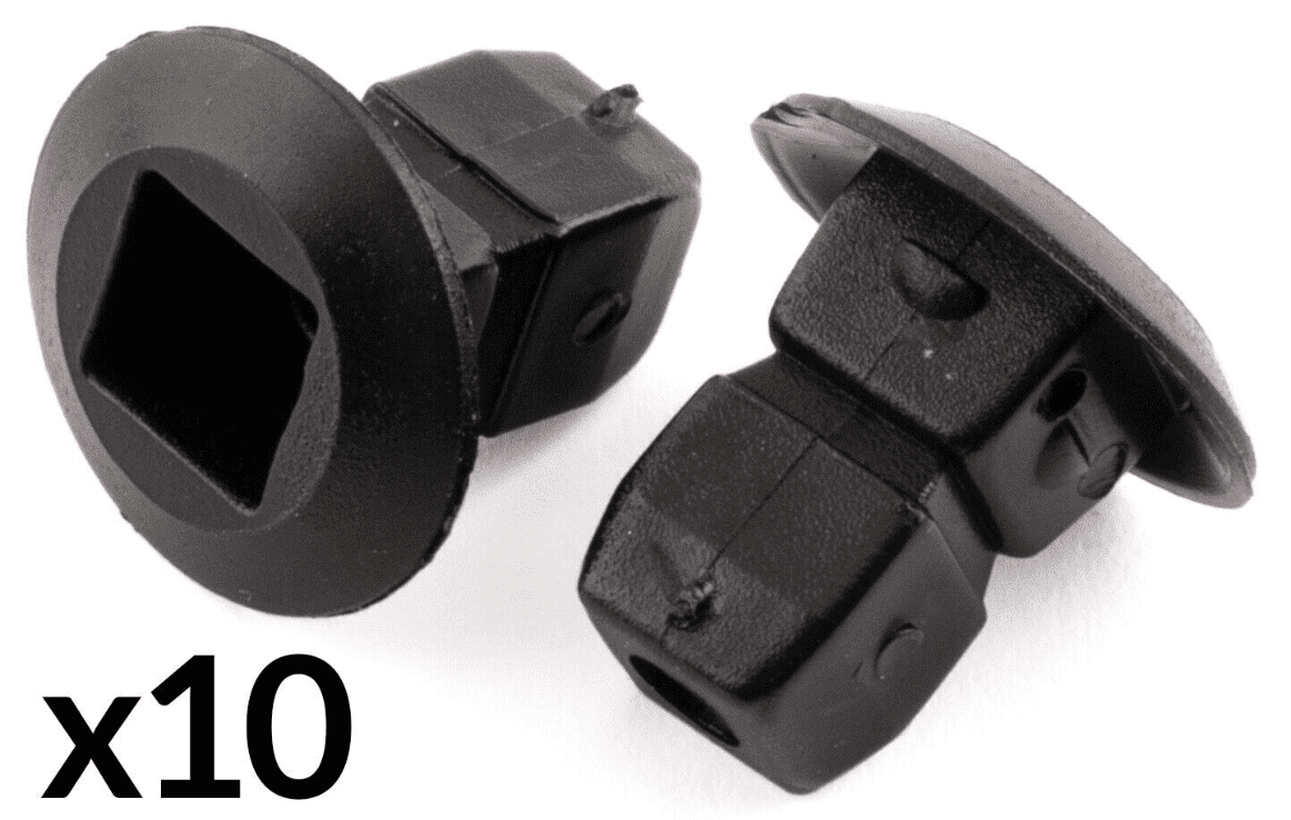10x Clips for VW Grommet Expanding Lock Nuts Bumper Trim Shields Fastener Clips