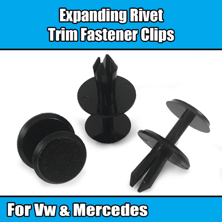 10x Clips for VW Mercedes Trim Panel Fastener Expanding Rivets N10700901 Plastic