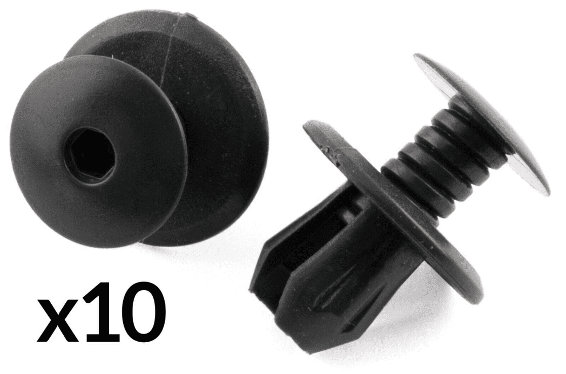 10x Clips for VW Passat Caddy Transporter Interior Door Trim Panel Dark Grey