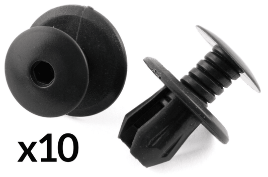 10x Clips for VW Passat Caddy Transporter Interior Door Trim Panel Dark Grey