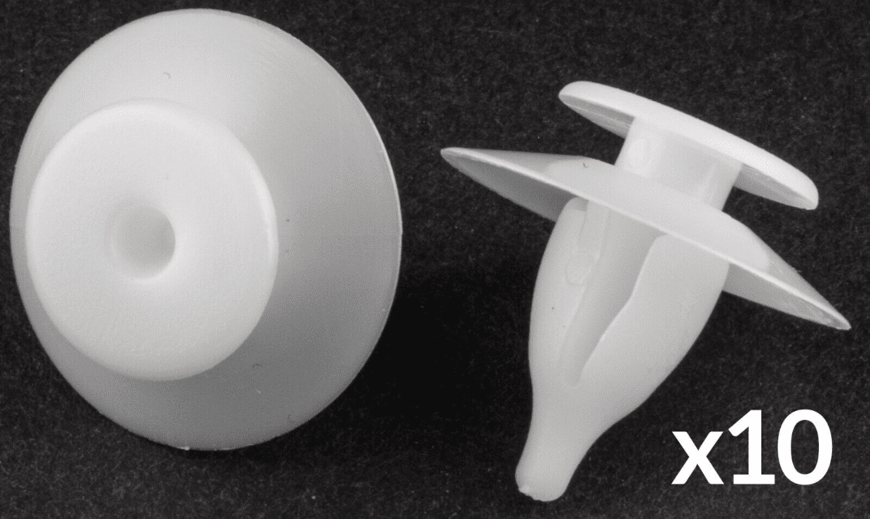 10x Clips for VW Sharan Interior Door Panel Trim Fasteners White Plastic