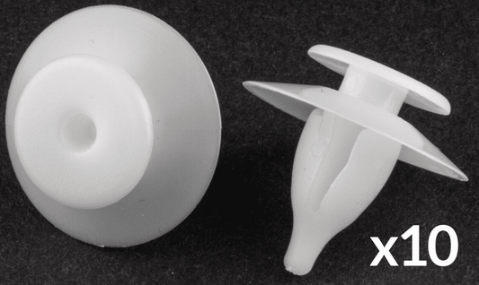 10x Clips for VW Sharan Interior Door Panel Trim Fasteners White Plastic