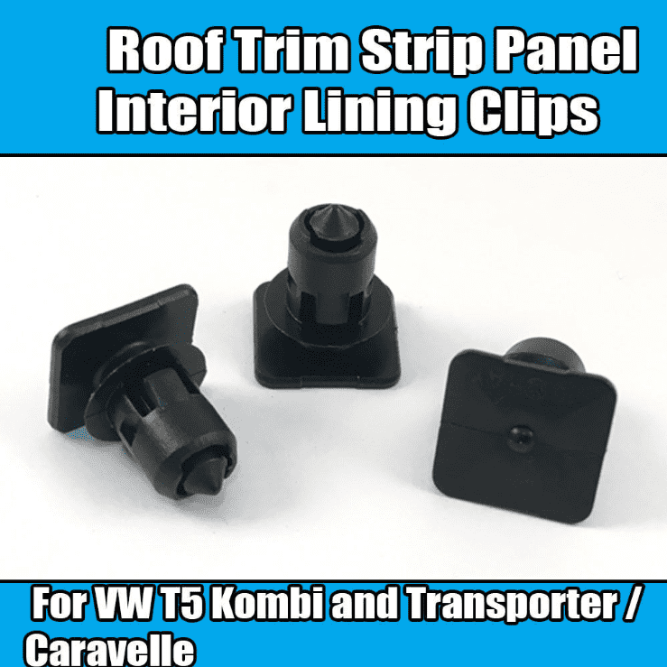 10x Clips for VW T5 Transporter Bus Roof Trim Strip Panel Interior Lining Clips