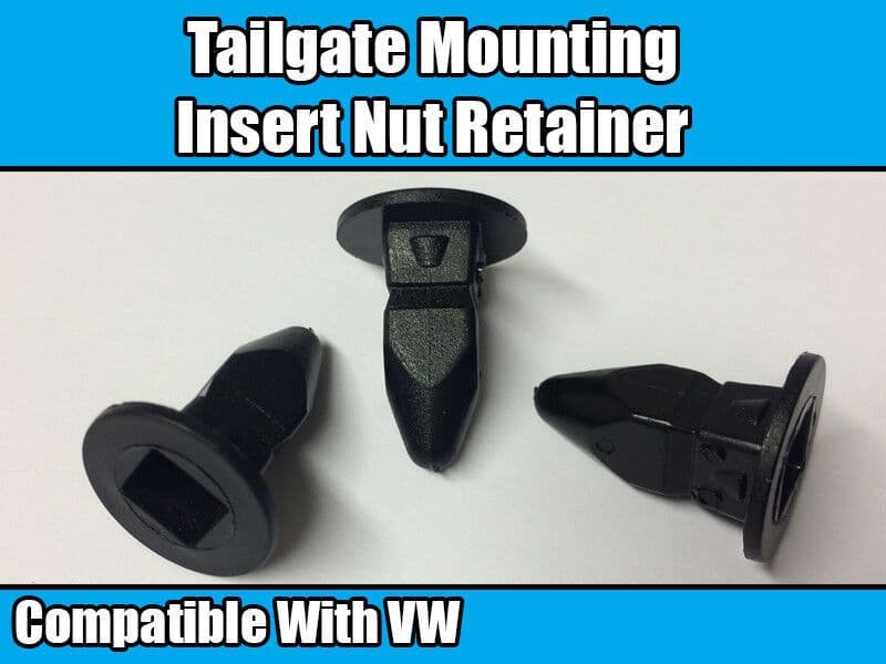 10x Clips for VW Tailgate Mounting Insert Nut Retainer Black Plastic 357827998