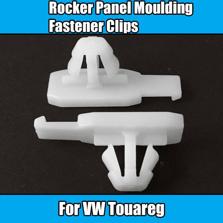 10x Clips for VW Touareg Rocker Panel Moulding Fastener White Plastic Clips T79