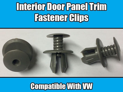 10x Clips for VW Transporter T4 T5 Interior Trim Door Screw Panel Light Grey