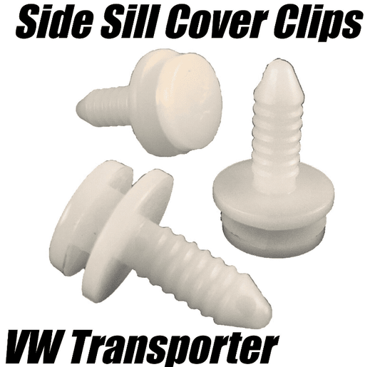 10x Clips for VW Transporter V T5 Side Sill Step Insert Trim Cover White Plastic