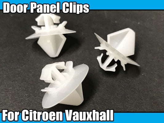 10x Door Card Panel Fastener Plastic Trim Clips for Citroen C4 Vauxhall Vivaro