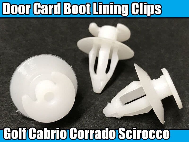 10x Door Panel Card Boot Lining Trim Clips for VW Golf Cabrio Corrado Scirocco