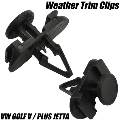 10x Door Scraper Seal Glass Weatherstrip Trim Clips for VW Golf Mk5 V Jetta