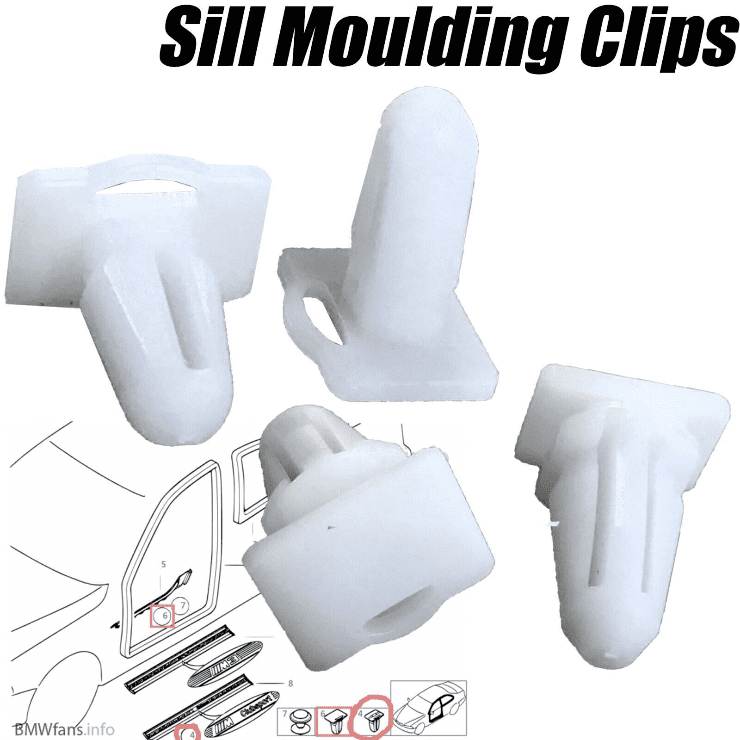 10x Door Step Sill Kick Plate Clips for BMW M Sport Series 3 5 7 E30 E32 E34 E36