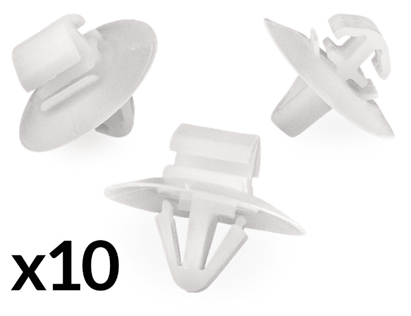 10x Door Trim Bumper Clip Plastic Side Moulding Clips for Fiat Iveco Van White