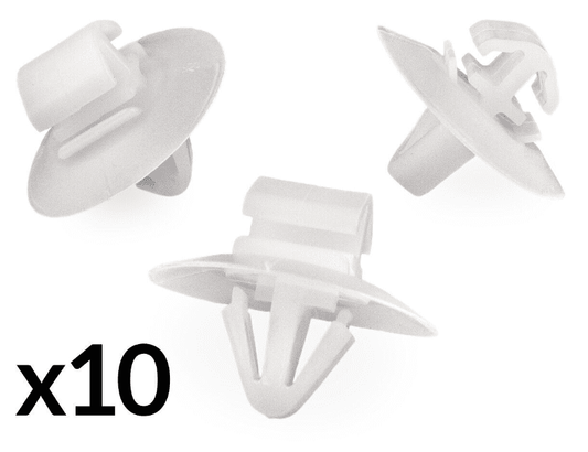 10x Door Trim Bumper Clip Plastic Side Moulding Clips for Fiat Iveco Van White
