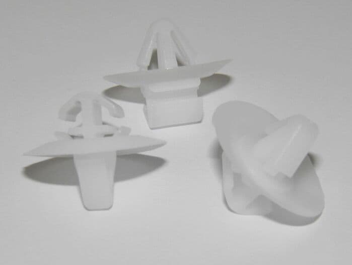10x Door Trim Bumper Clip Plastic Side Moulding Clips for Fiat Iveco Van White