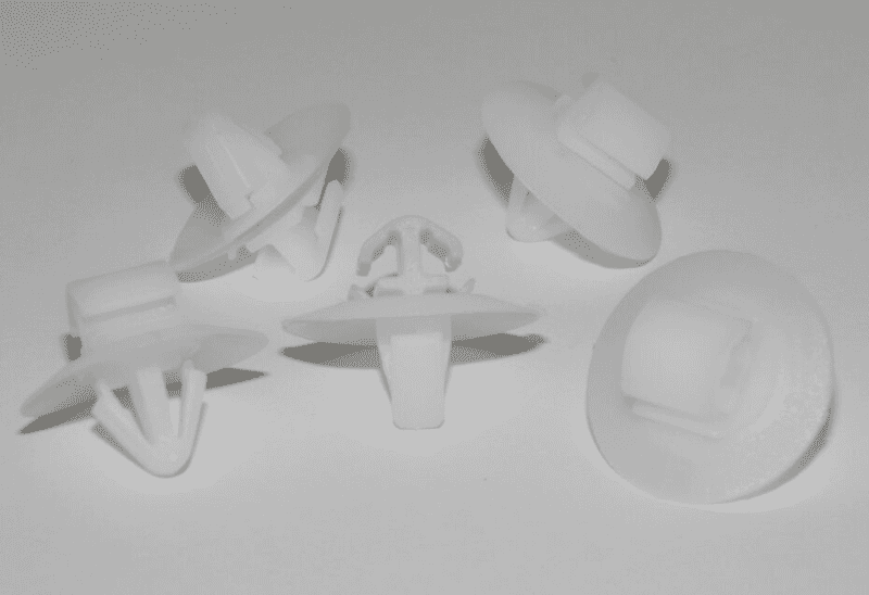 10x Door Trim Bumper Clip Plastic Side Moulding Clips for Fiat Iveco Van White