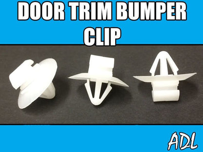 10x Door Trim Bumper Clip Plastic Side Moulding Clips for Fiat Renault White