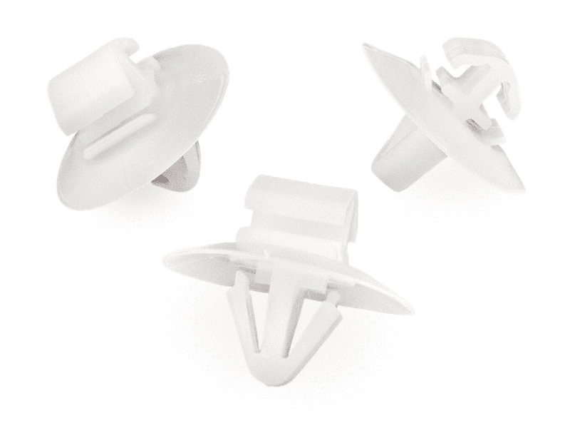 10x Door Trim Bumper Clip Plastic Side Moulding Clips for Fiat Renault White