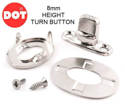 10x Dot Common Sense 8mm Turnbutton With Screws Boat Cover Fastener Kit Bimini