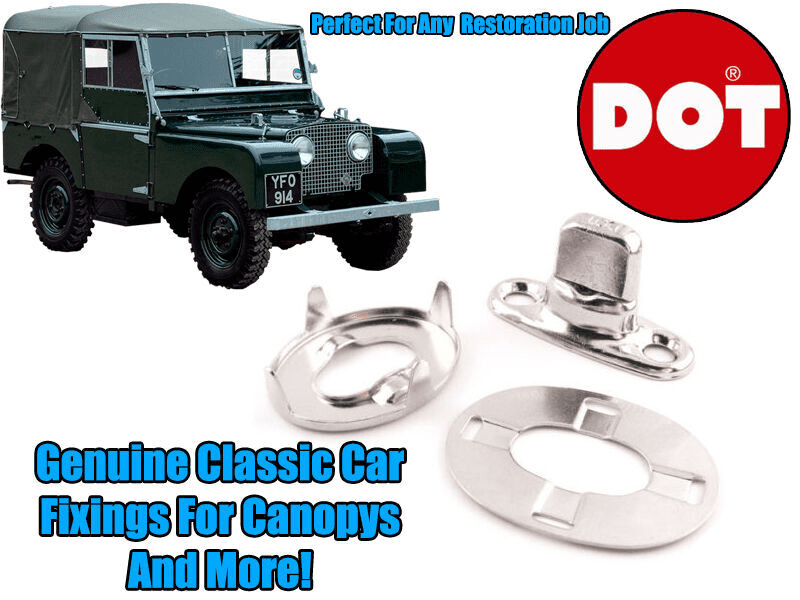 10x Dot Genuine Common Sense Turnbutton Classic Car Canvas Tonneau Cover Fixing