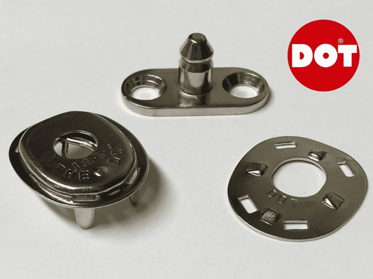 10x Dot Nickel Plated 2 Hole Base Stud Fastener Socket & Plate