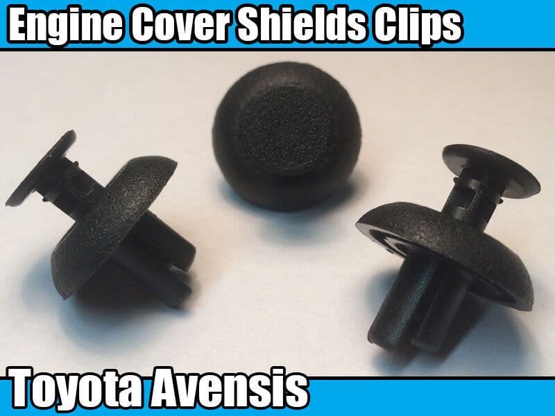 10x Engine Cover Clips Plastic Fasteners Motor Shields Panels for Toyota Avensis