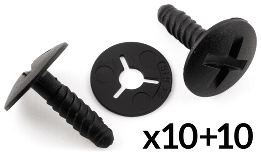 10x Engine Headlight Battery Cover Screw + Washer for VW T5