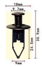 10x Expanding 7mm Cross Head Screw Type Bumper Fender Trim Clip for Toyota Mazda