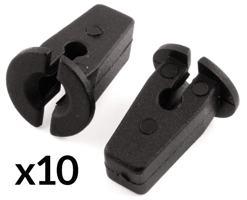 10x Expanding Lock Nut Grommets for VW Audi Skoda Wheel Arch Bumper Panel Black