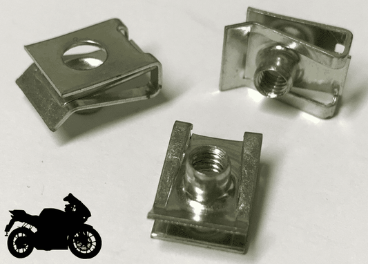 10x Fairing Clips M4 Bodywork Panel Speed Clips Motorcycle Bike U Nut