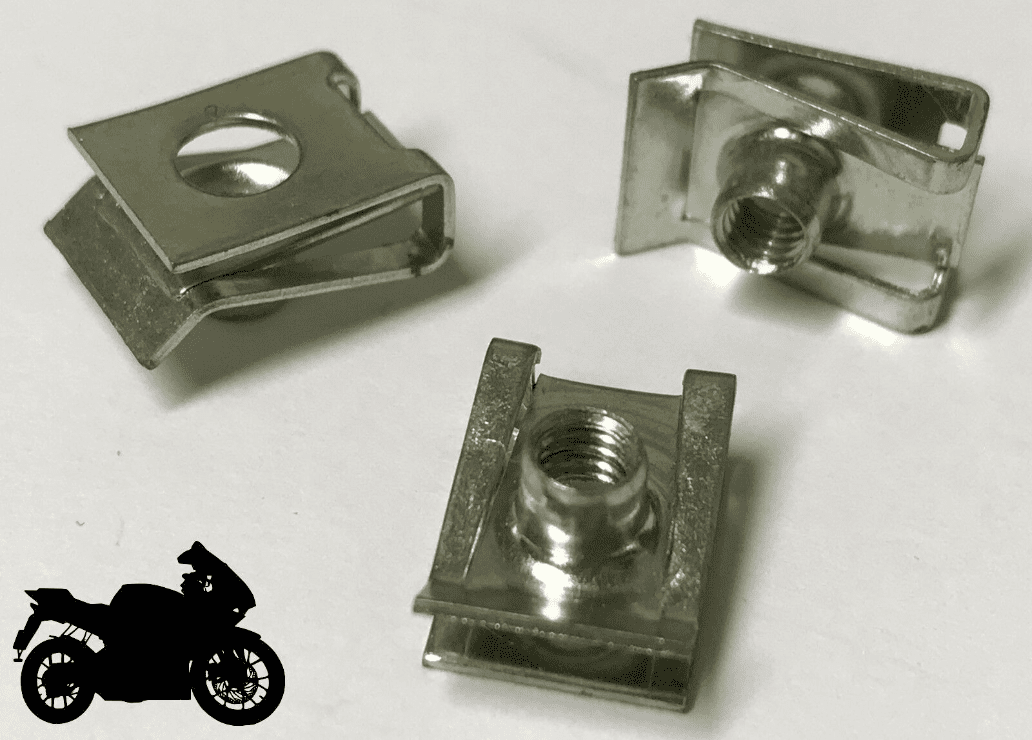 10x Fairing Clips M4 Bodywork Panel Speed Motorcycle Bike U Nut for Honda BMW