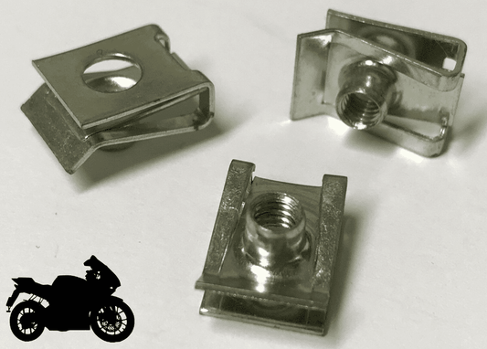 10x Fairing Clips M4 Bodywork Panel Speed Motorcycle Bike U Nut for Honda BMW