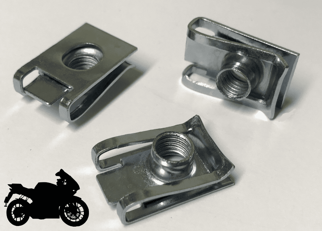 10x Fairing Clips M8 Bodywork Panel Speed Clips Motorcycle Bike U Nut for Suzuki